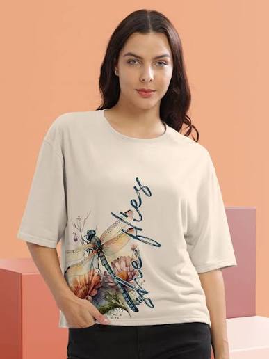 Sand Dragonfly Print Top