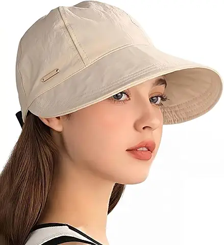 Ivory Wide-Brim Panel Cap
